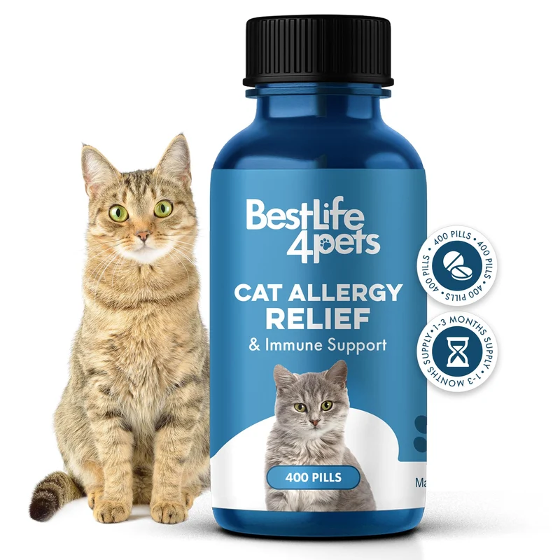 BestLife4Pets – Immunité et Soulagement des Allergies chez le Chat – Pilules Naturelles, 400 unités