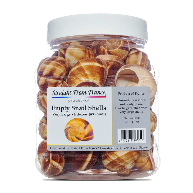 Directement de France — Coquilles d'Escargot Vides, Nettoyées, Lot de 48, Prêtes à Utiliser