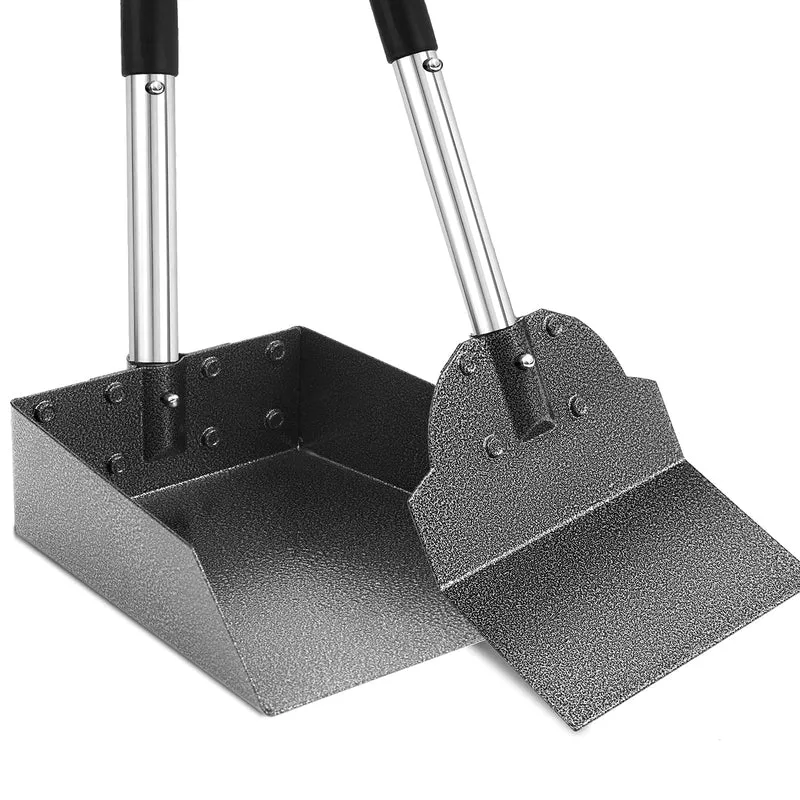 LUFFWELL Ramasseur de crottes – Plateau en aluminium et Manche réglable (Plateau et Pelle, Taille Moyenne)