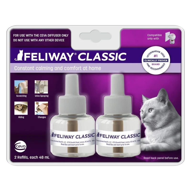 FELIWAY – Pack de 2 Remplissages Diffuseur 30 Jours pour Chats