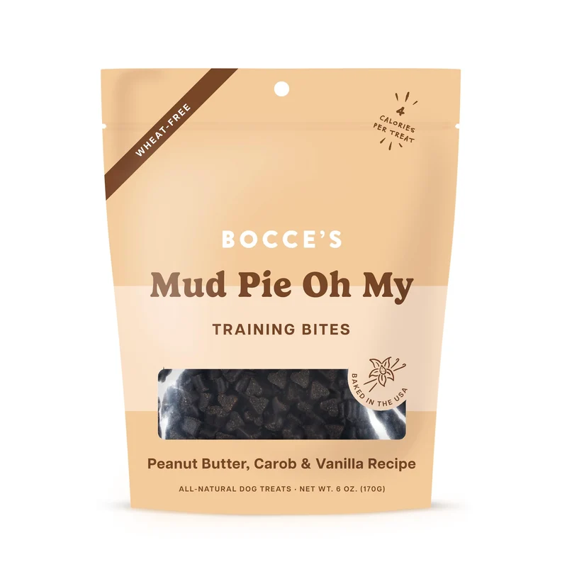 Friandises d'entraînement Mud Pie Oh My pour chiens — Bocce's Bakery, sans blé, ingrédients réels, fabriquées aux États‑Unis