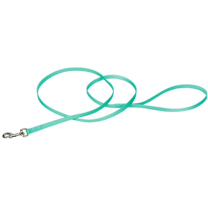 Coastal Pet Laisse Simple-Ply pour Chien — Robuste, Confortable et Stylée — Bleu-Vert (Teal) - 3/8 de pouce x 6 pieds