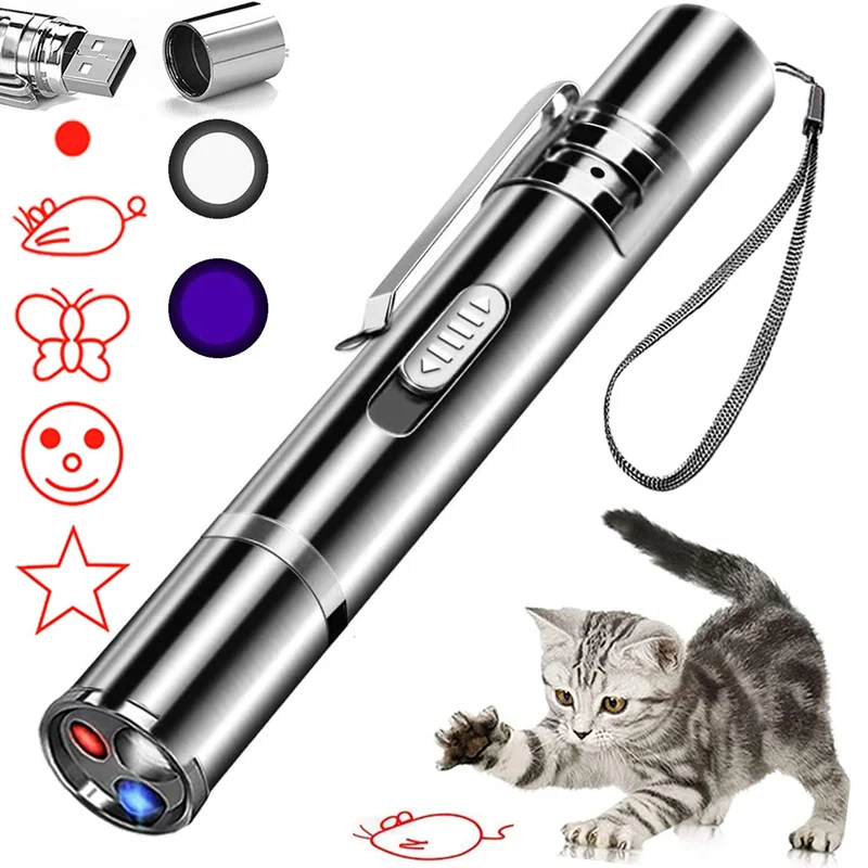 IVVTRYI Pointeur Laser pour Chats – Jouet Interactif Rechargeable, 7 Modes