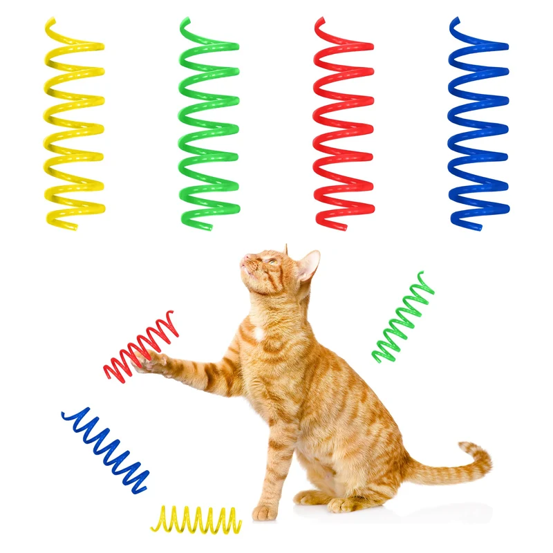 SPOT Ressorts Colorés pour Chats – Jouets Rebondissants 3 po (10 pièces) – Couleurs Multicolores