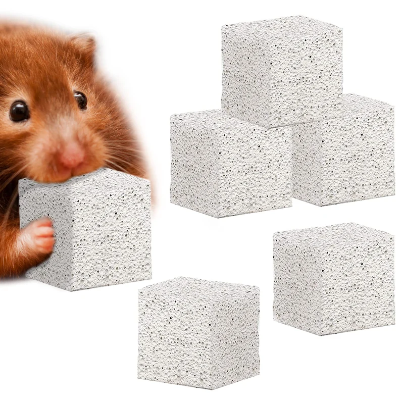 Meric CoCoo: Pierre de meulage volcanique pour petits animaux – Lot de 6