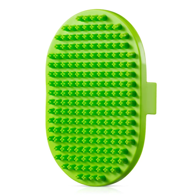 ROPO Brosse de bain pour chien et chat – Massage en caoutchouc vert