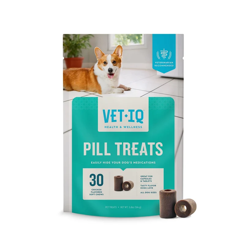 VetIQ Friandises molles pour chiens - Formule avancée au poulet, fabriqué aux États-Unis, 30 unités