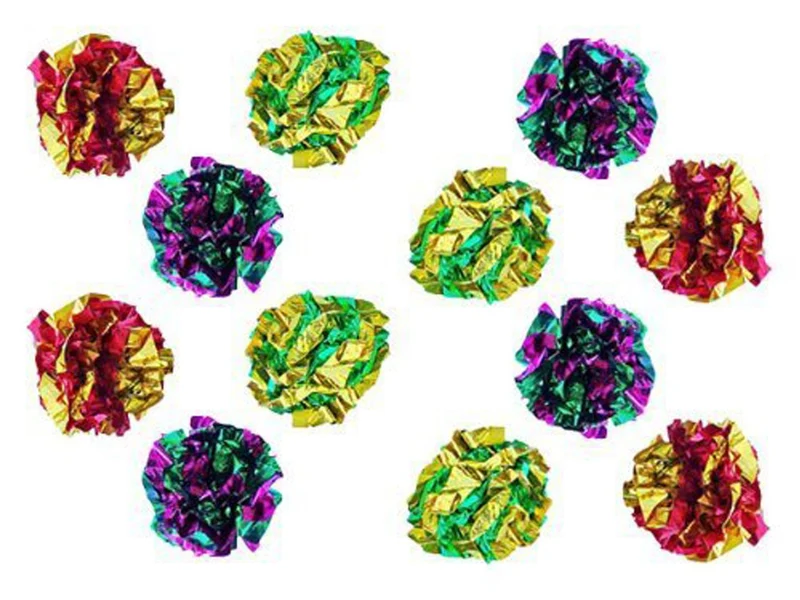 PETFAVORITES Boules Mylar Crinkle pour Chat – Lot de 12