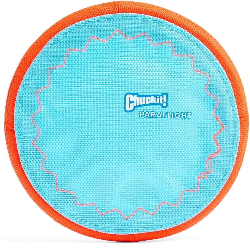 Chuckit! Paraflight Disque Volant pour Chiens Petits et Moyens – Flotte sur l’Eau, Nylon Durable, Bords Doux