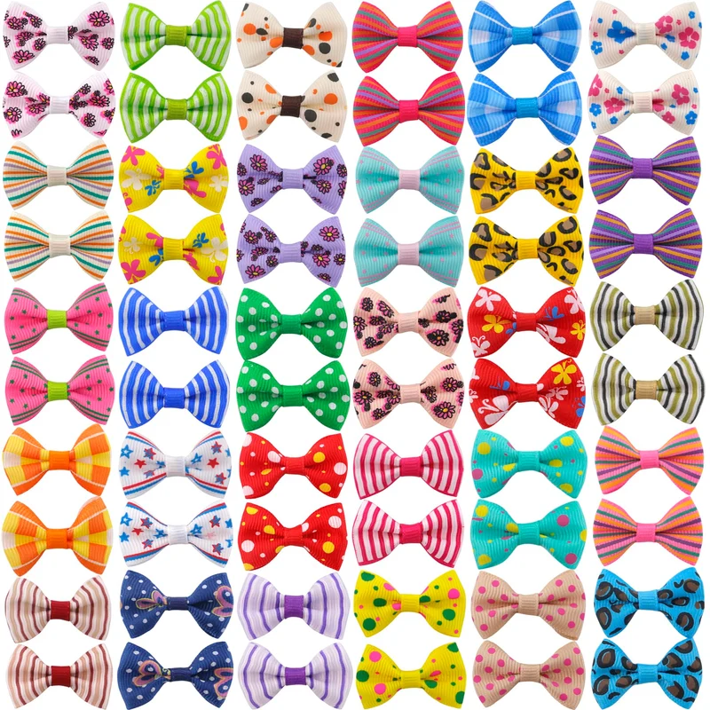 QingHan Noeuds pour Poils de Chiens – 60 Pièces (30 Paires), Clips à Mâchoire pour Chiots et Petites Races