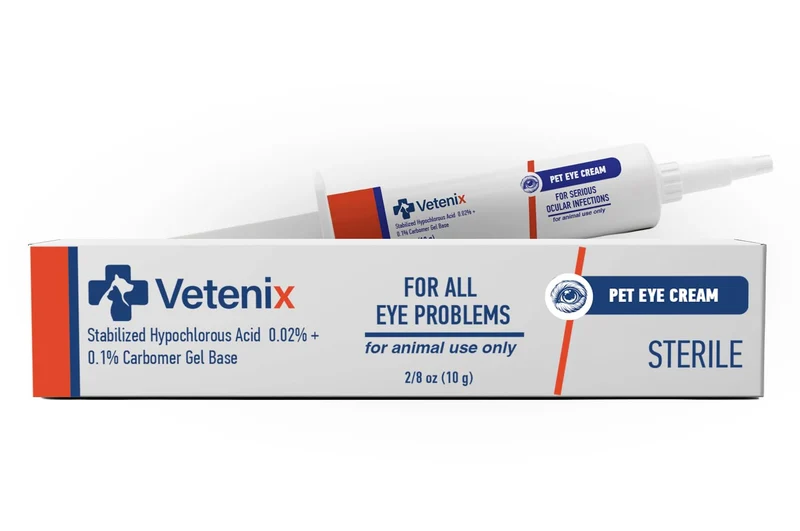 Vetenix Crème Yeux pour Animaux – Soin Doux et Naturel pour Chiens, Chats, Chevaux et Autres Animaux, Tube de 10 g