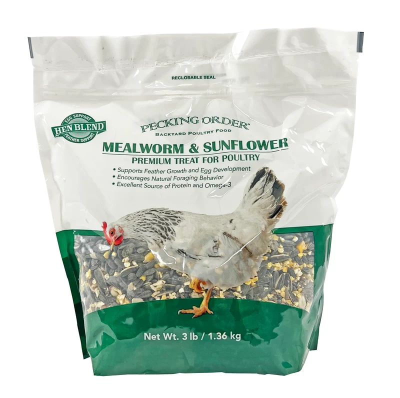 Pecking Order 9328 Friandise Vers de Farine et Tournesol – 1,36 kg pour Poules