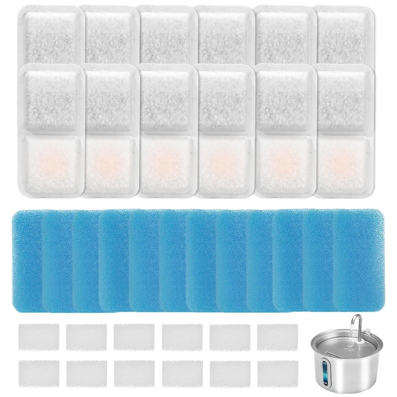 Redoso – 12 Filtres Pour Fontaine Chat Oneisall 67oz/2L, Installation Facile