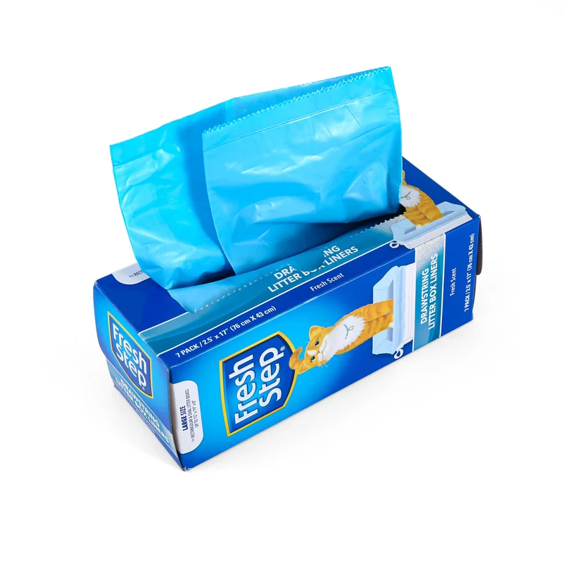 Fresh Step Sacs de Litière à Cordon – Parfum Léger, 30 x 17 po, Lot de 7