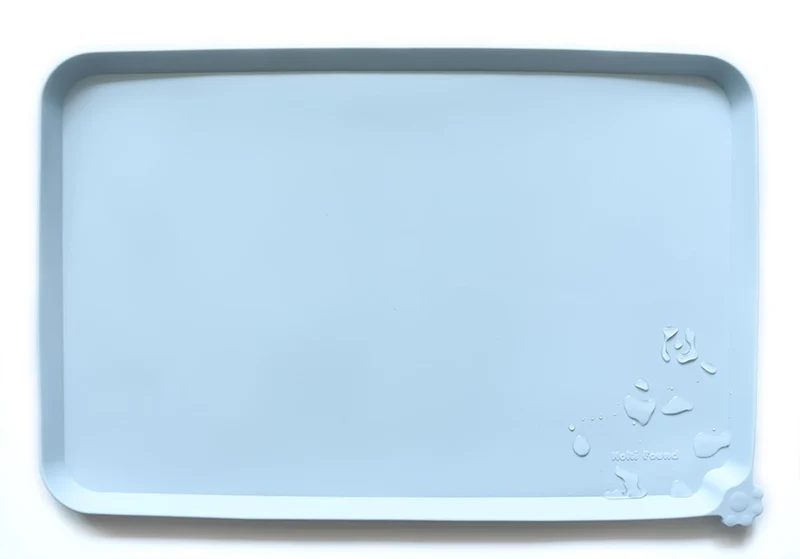 Hoki Found L – Tapis Silicone Anti-dérapant pour Animaux, 56x36 cm Frost, Étanche et Facile à Nettoyer