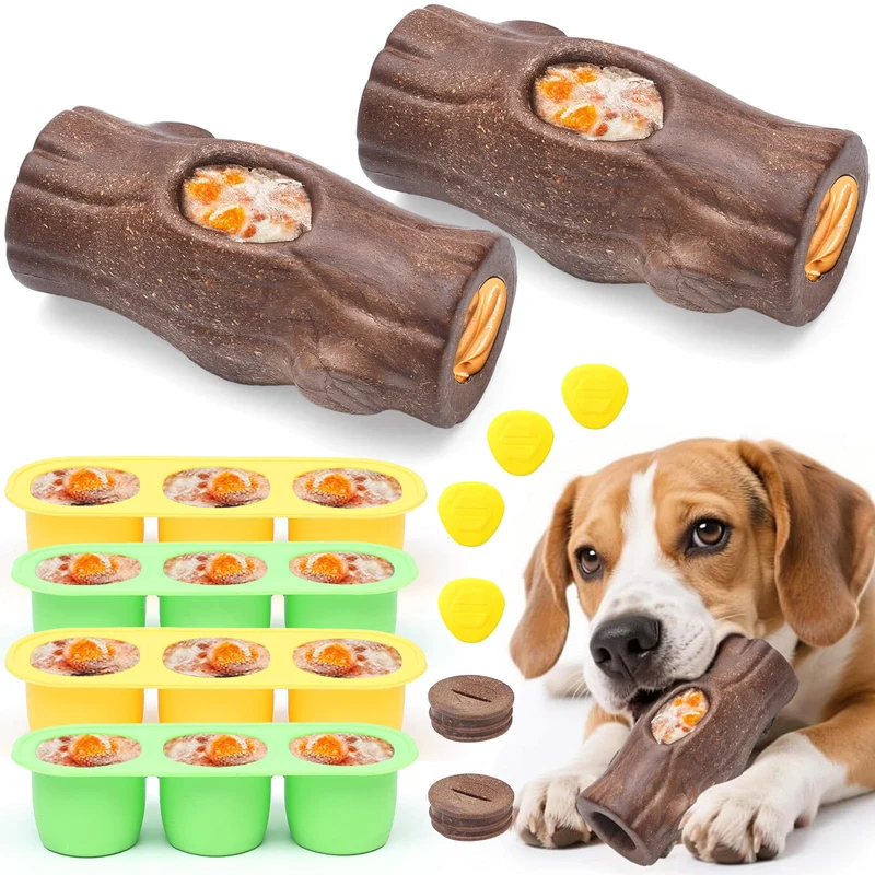 ClariVora – Lot de 2 jouets indestructibles pour chiens agressifs et joueurs (congelables)