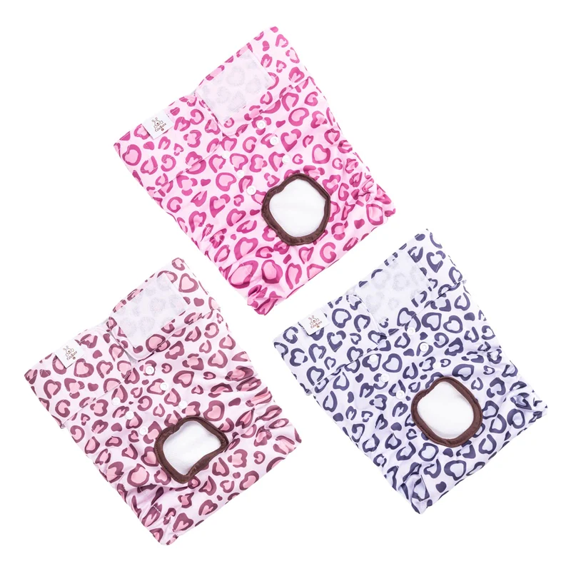 CuteBone Couches pour Chien Femelle Réutilisables – 3 Pack (Petit/Moyen/Grand) Étanches et Confortables