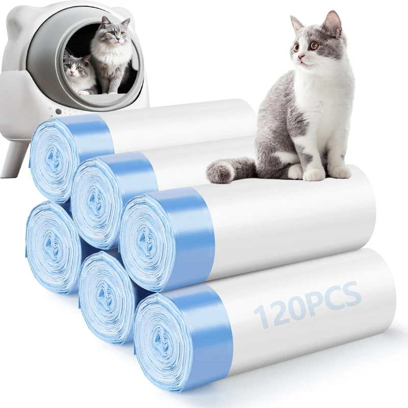 Ondware – 120 Sacs Litière Compatibles Litter-Robot 3/4/5 | 25,2 x 15,7 pouces, 10–12 gallons