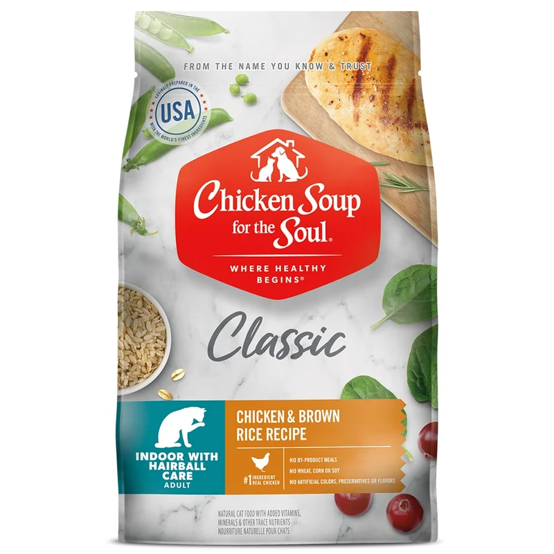 Chicken Soup for the Soul Chat d’intérieur – Croquettes premium, premier ingrédient poulet réel, 4,5 lb