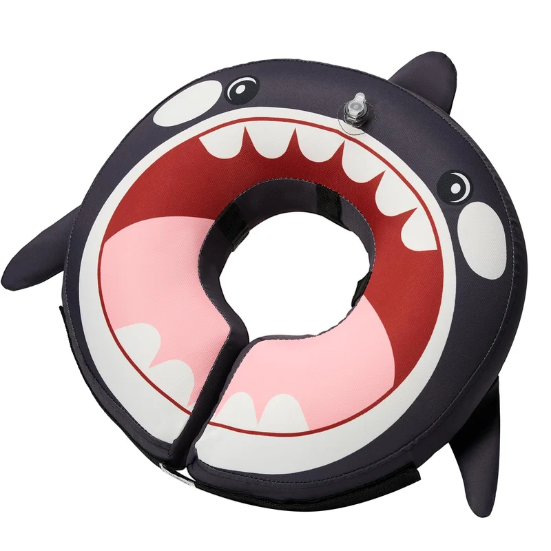 BENCMATE Collier gonflable Donut – Confort Doux et Durable pour Chiens et Chats (Medium+ Orca)