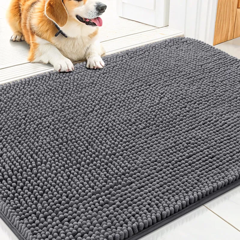 Smiry Tapis pour Pattes Mouillées 30x20 – Absorbant, Antidérapant, Lavable