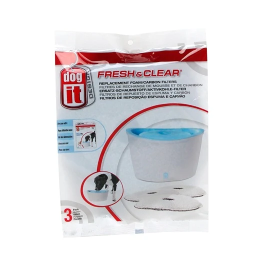 Dogit Design Dog Drinking Fountain Replacement Foam/Carbon Cartridges 3-pack