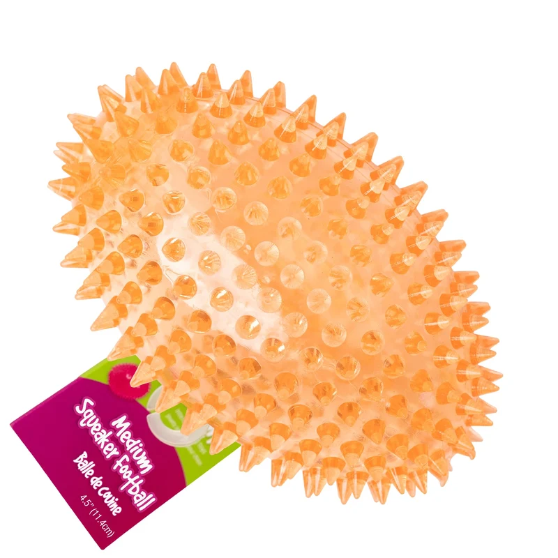 Gnawsome™ Balle Siffleuse Épineuse 4,5” — Pour Chiens de Toutes Tailles, Couleurs Variées