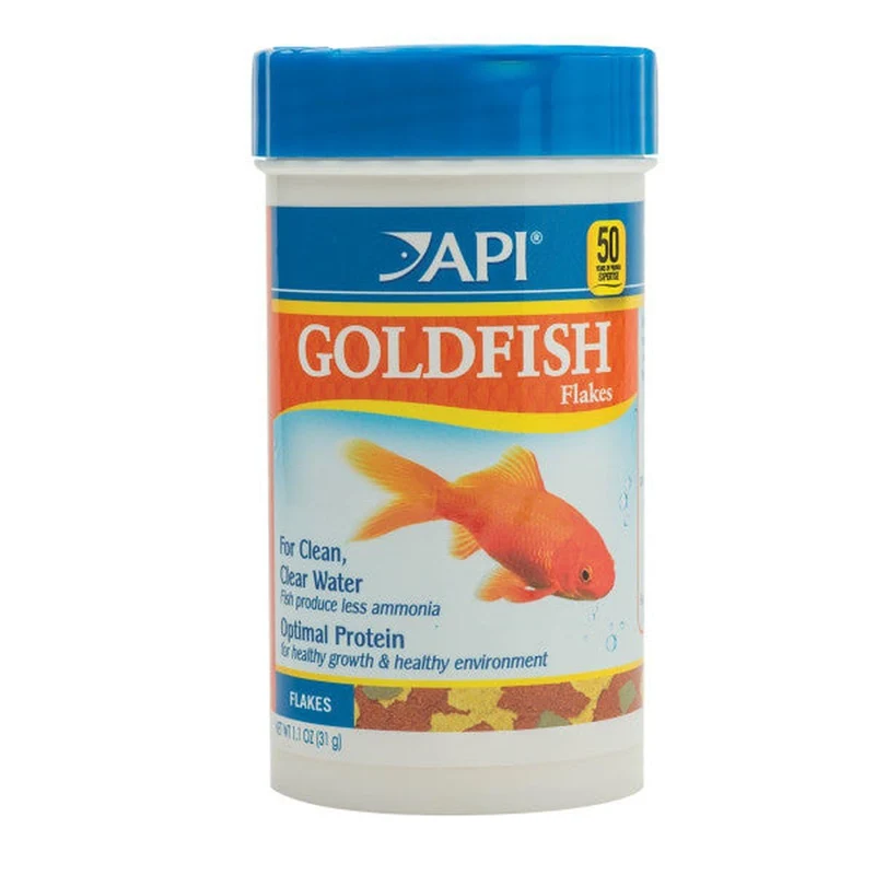 API GOLDFISH FLAKES – Nourriture en Flocons pour Poissons Rouges, Conteneur 1,1 oz