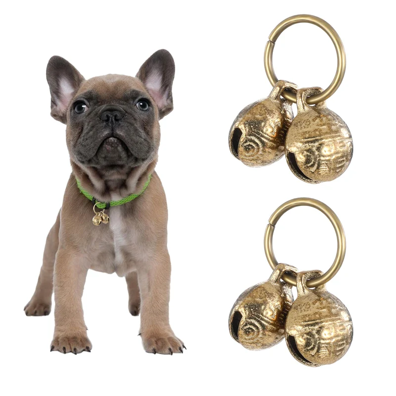 Styquenzer Cloche cuivre pour collier chien – 4 cloches puissantes, anti-perte