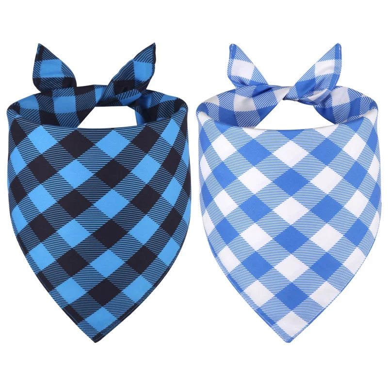 Agroon Bandanas Chien Bleu Triangle Réversibles XL – Lot 2 Pièces, Accessoire Chien Durable