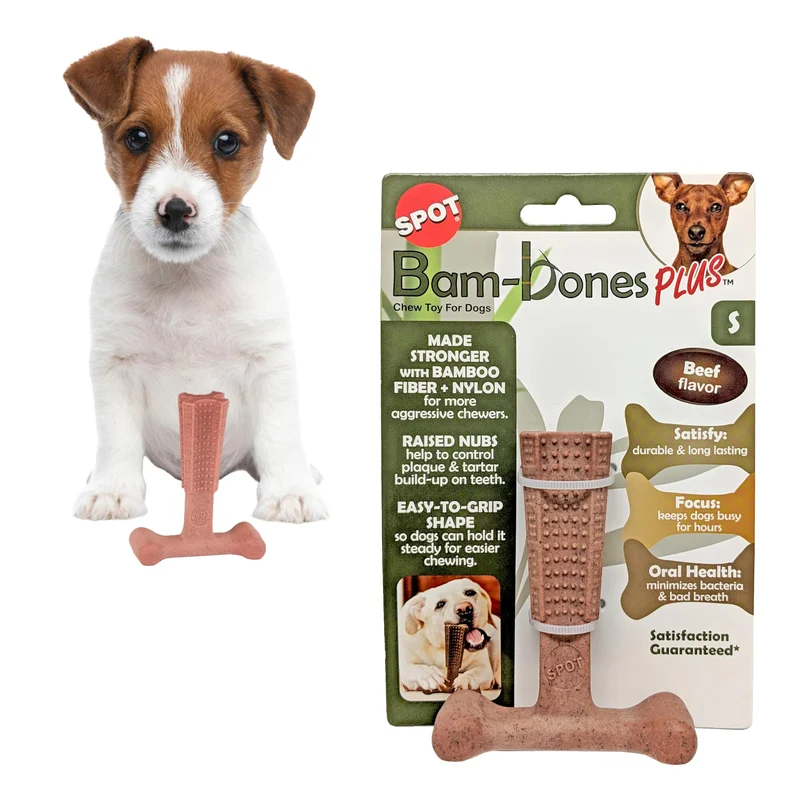 SPOT Bam-Bones Plus T Bone — Jouet Mâcheur Durable 4 po