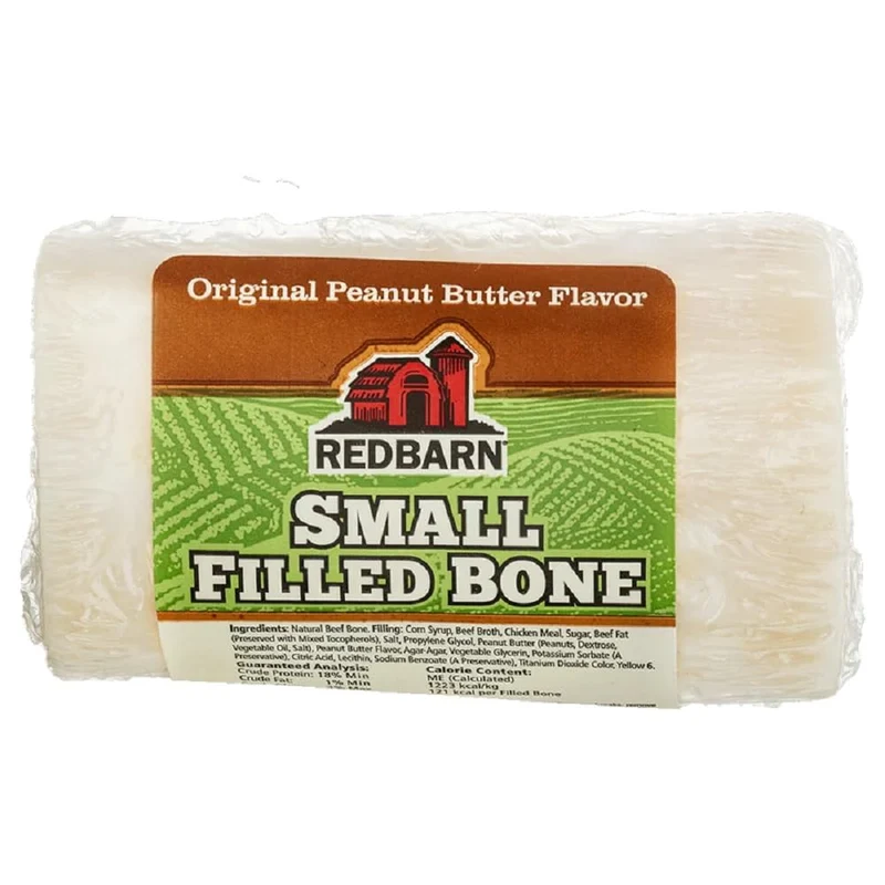 Redbarn Petit Os Rempli Beurre de Cacahuète pour Chiens – Os Naturel et Durable