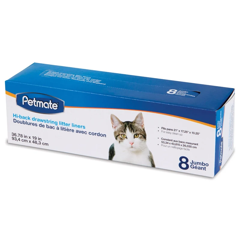 Petmate Hi-Back Sacs à Litière avec Cordon – Nettoyage Facile