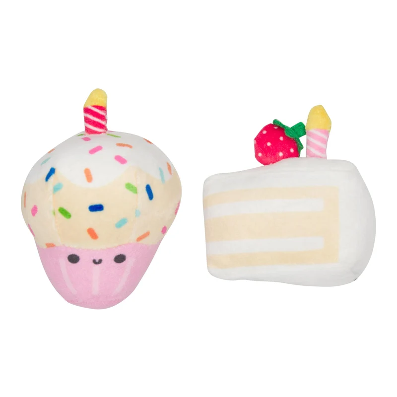 Pearhead – Ensemble Jouets Chat Gâteau d’Anniversaire et Cupcake – Lot de 2, avec Herbe à Chat et Sifflet