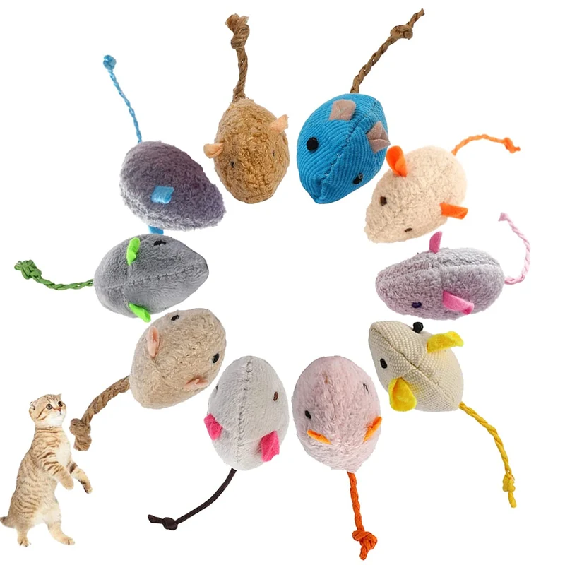 ISMARTEN — Jouets Souris à Herbe à Chat pour Chats (6 Pièces) — Jeu, Chasse et Exercice pour Chatons