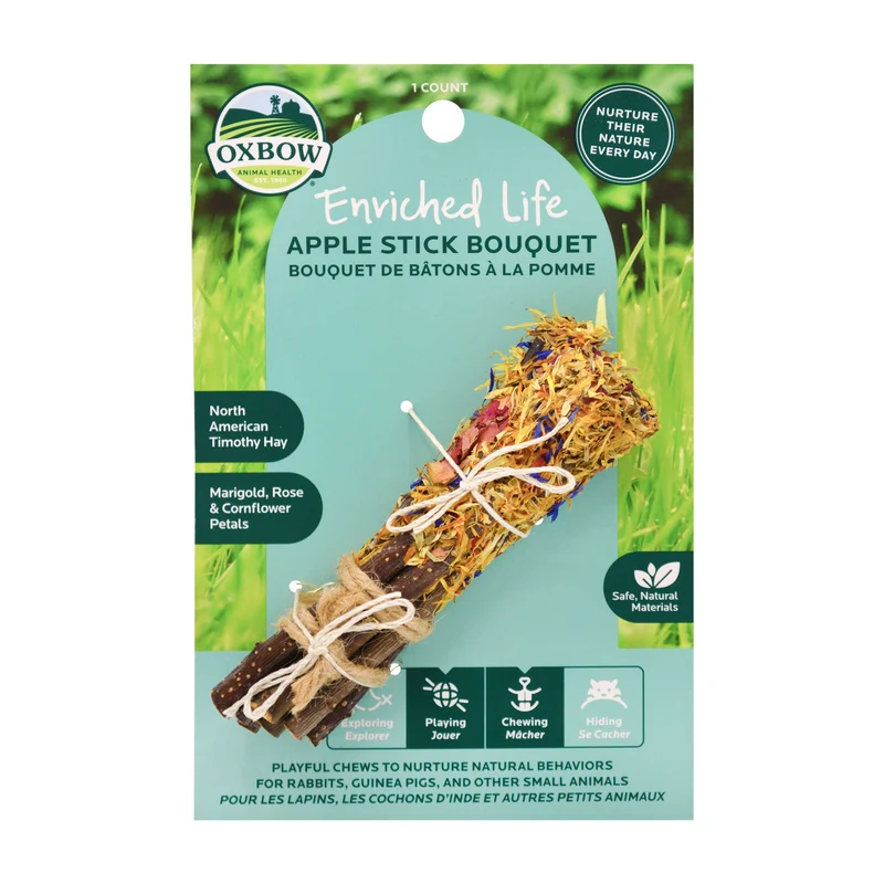Oxbow Enriched Life - Gâterie à Mâcher Pour Rongeur, Bouquet De Bâtons à La Pomme