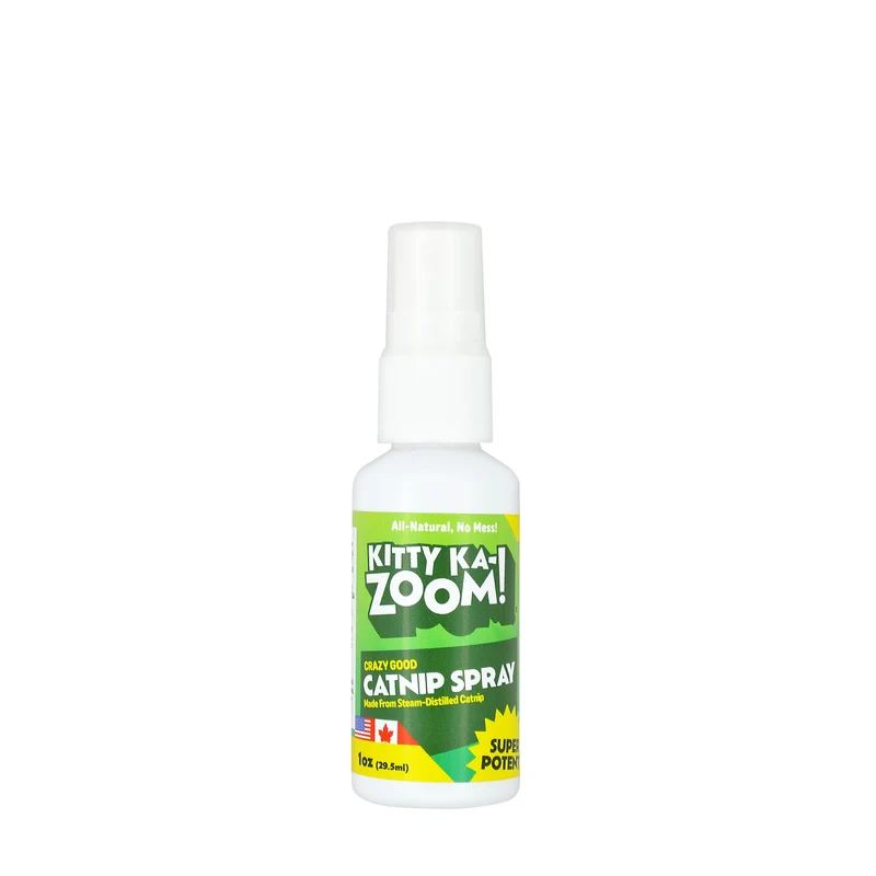 KITTY KA-ZOOM Spray d'Herbe à Chat – Haute Puissance, Distillé à la Vape, 1 oz, Cultivé au Canada et aux États‑Unis