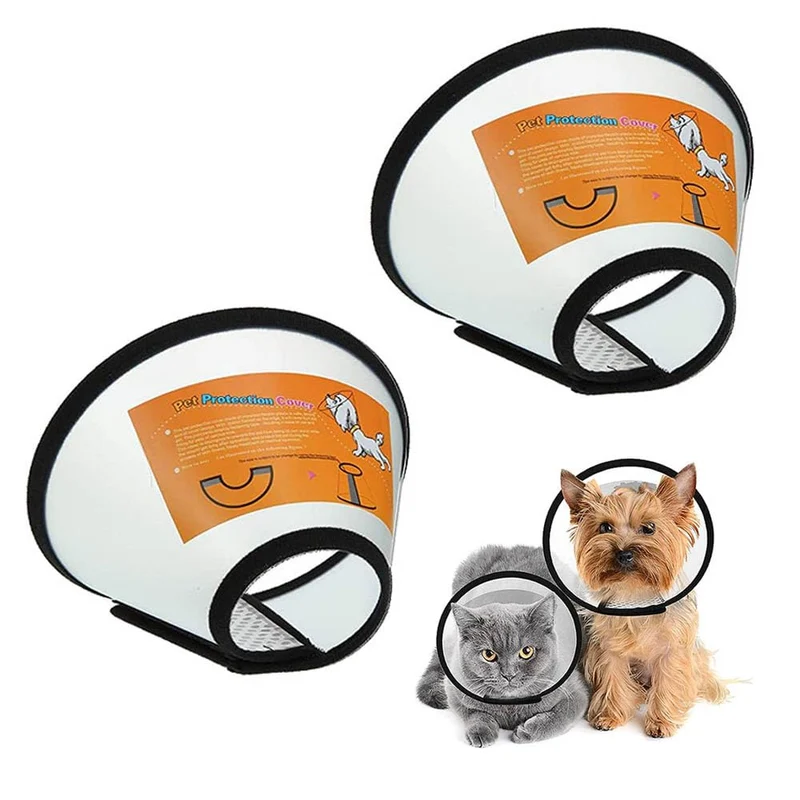 VOVIGGOL 2 Pack Cônes pour Chat – Taille M (5#) Collier de Récupération