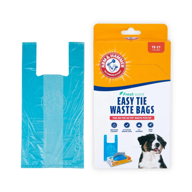 Arm & Hammer Easy-Tie Sacs Poubelle Bleus – 75 Sacs (Pack 1)