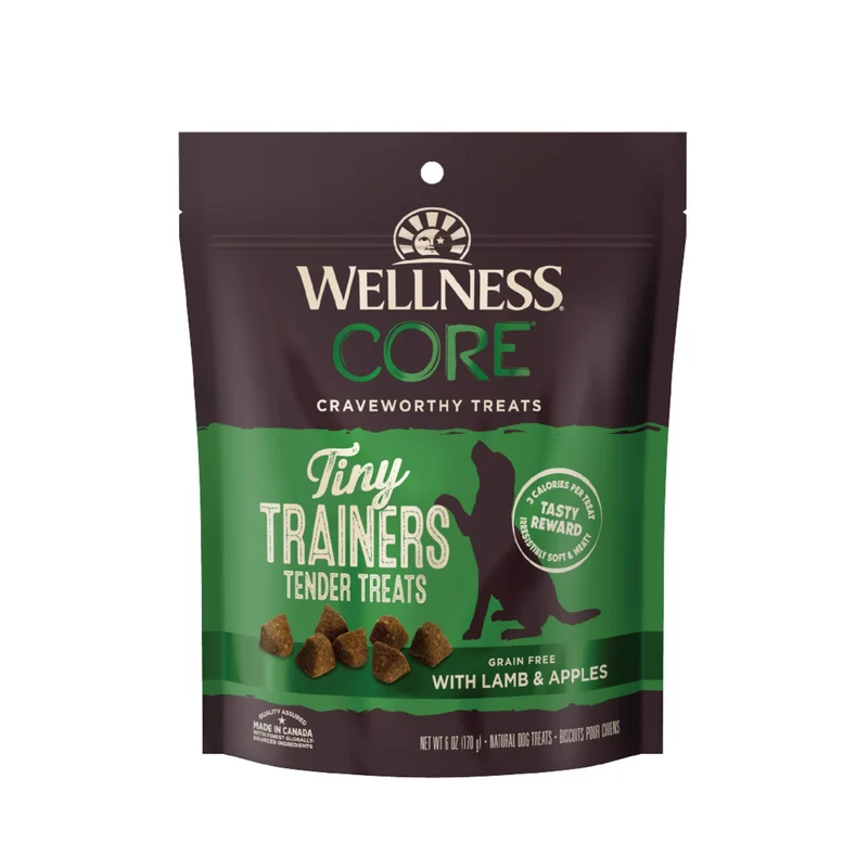 Wellness CORE Tiny Trainers – Friandises naturelles sans céréales pour chien, agneau et pomme, sachet 6 oz