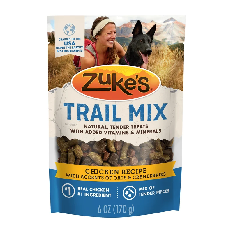 Zuke’s Trail Mix – Friandises molles au poulet pour chiens – Poche 6 oz