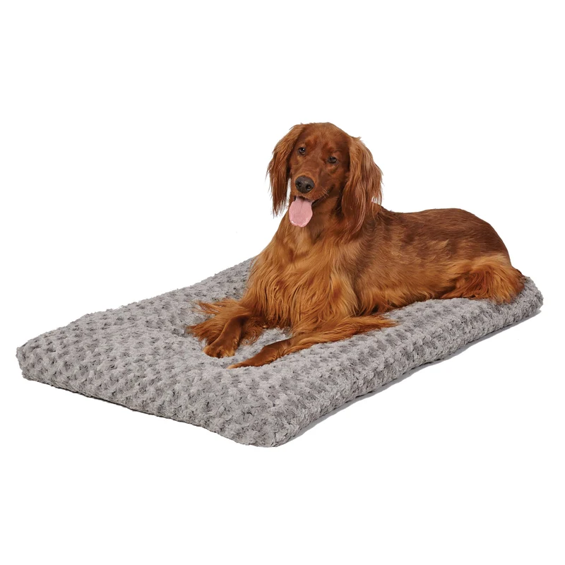 MidWest Homes for Pets QuietTime Deluxe Gris Ombre — Coussin Lavable en Machine pour Caisse 42 Pouces, Fond Antidérapant