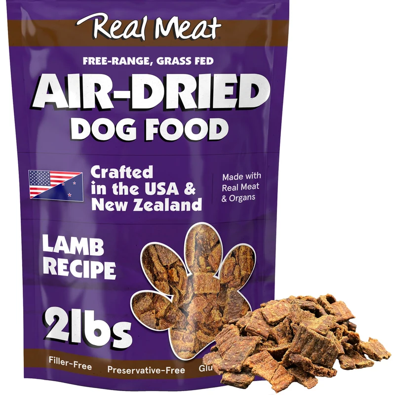 TRMC Nourriture pour chien à l’agneau réel séchée à l’air – 2 lb sans céréales