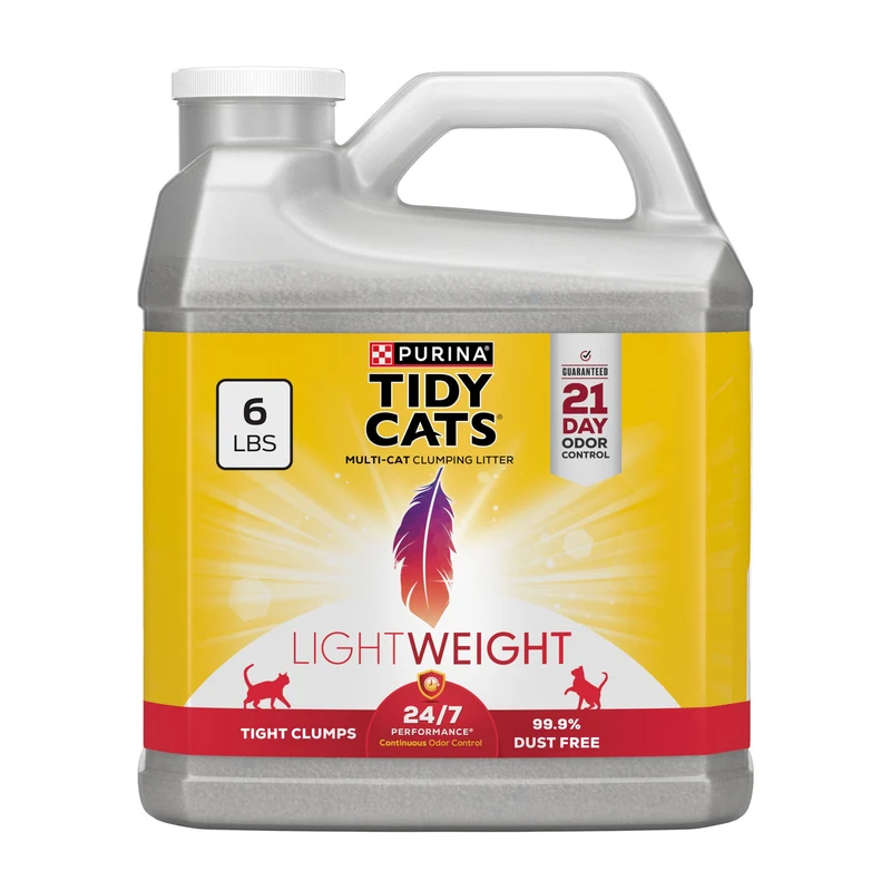 Purina Tidy Cats LightWeight 24/7 Performance – Litière Multi-Chat Anti-Odeurs, Sans Poussière, 6 lb