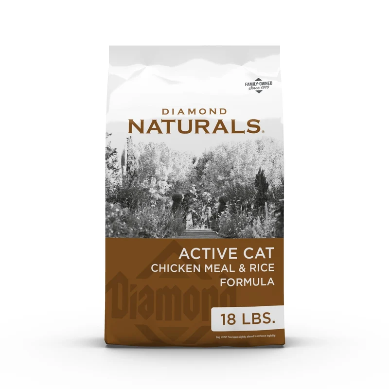 Diamond Naturals Active Cat – Nourriture sèche au poulet pour chat actif (18 lb)