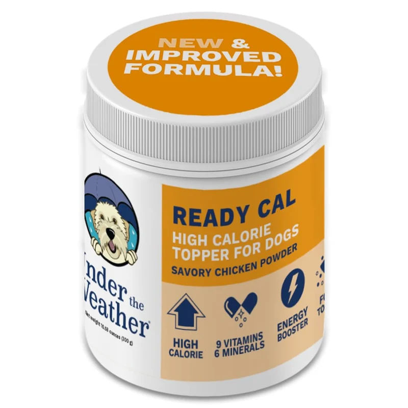Under the Weather Ready Cal Poudre pour Chiens – Gain de Poids Haute Calorie & Stimulateur d’Appétit (Poulet) | 10.58 oz