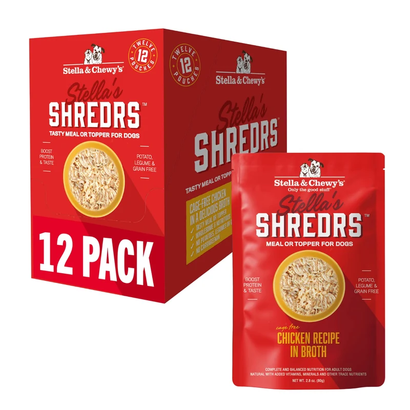 Stella & Chewy's Poches de Poulet Sans Cage – Nourriture Premium pour Chiens, Lot de 12 x 2,8 oz