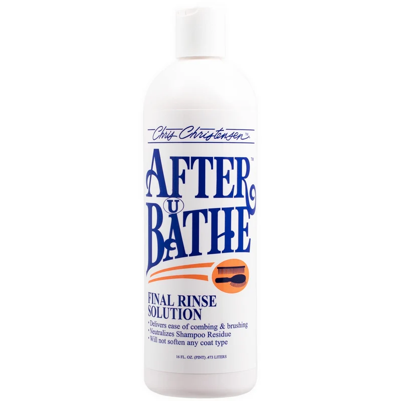 Chris Christensen After U Bathe – Rinçage Final sans Cires ni Huiles, 16 oz, Fabriqué aux États-Unis