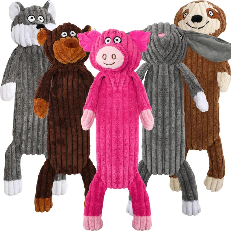 Luudoogs – Lot de 5 jouets pour chiens de grande taille, sans rembourrage et bruit (cri et crinkle)