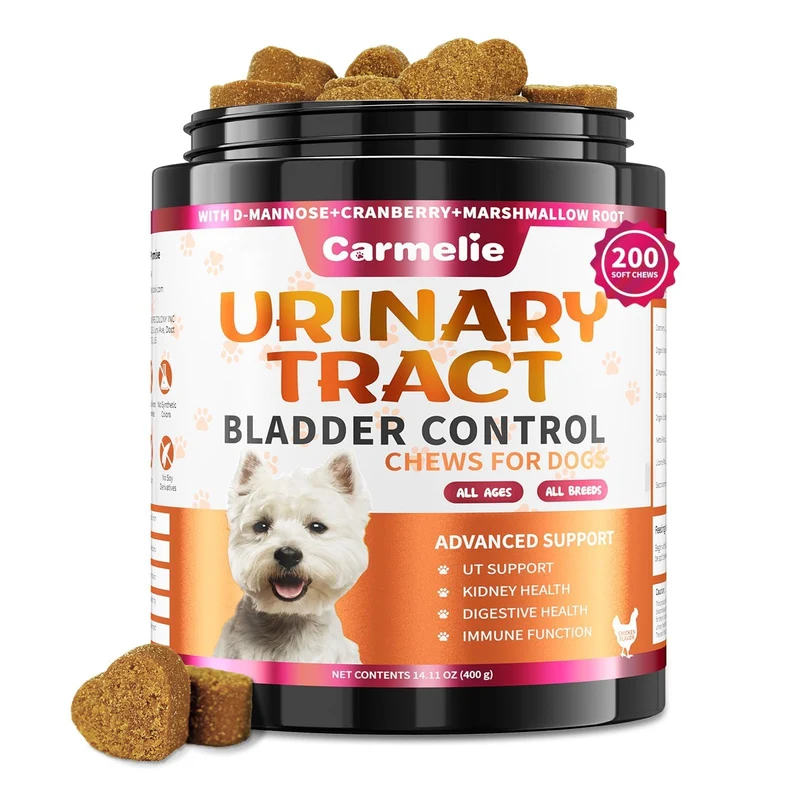 Supplément Urinaire pour Chien Carmelie — Cranberry, 200 Friables au Goût Poulet